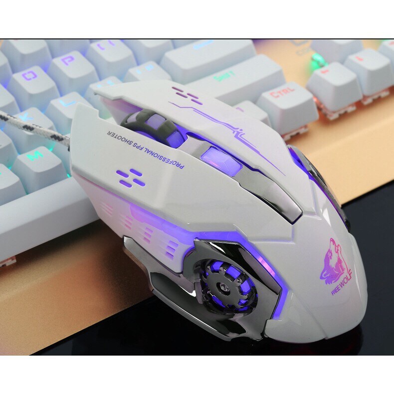 Chuột Gaming Siêu Khủng V5/V8 Kiểu Dáng Siêu Độc Lạ, Có Led RGB Tự Đổi Màu - hàng loại tốt