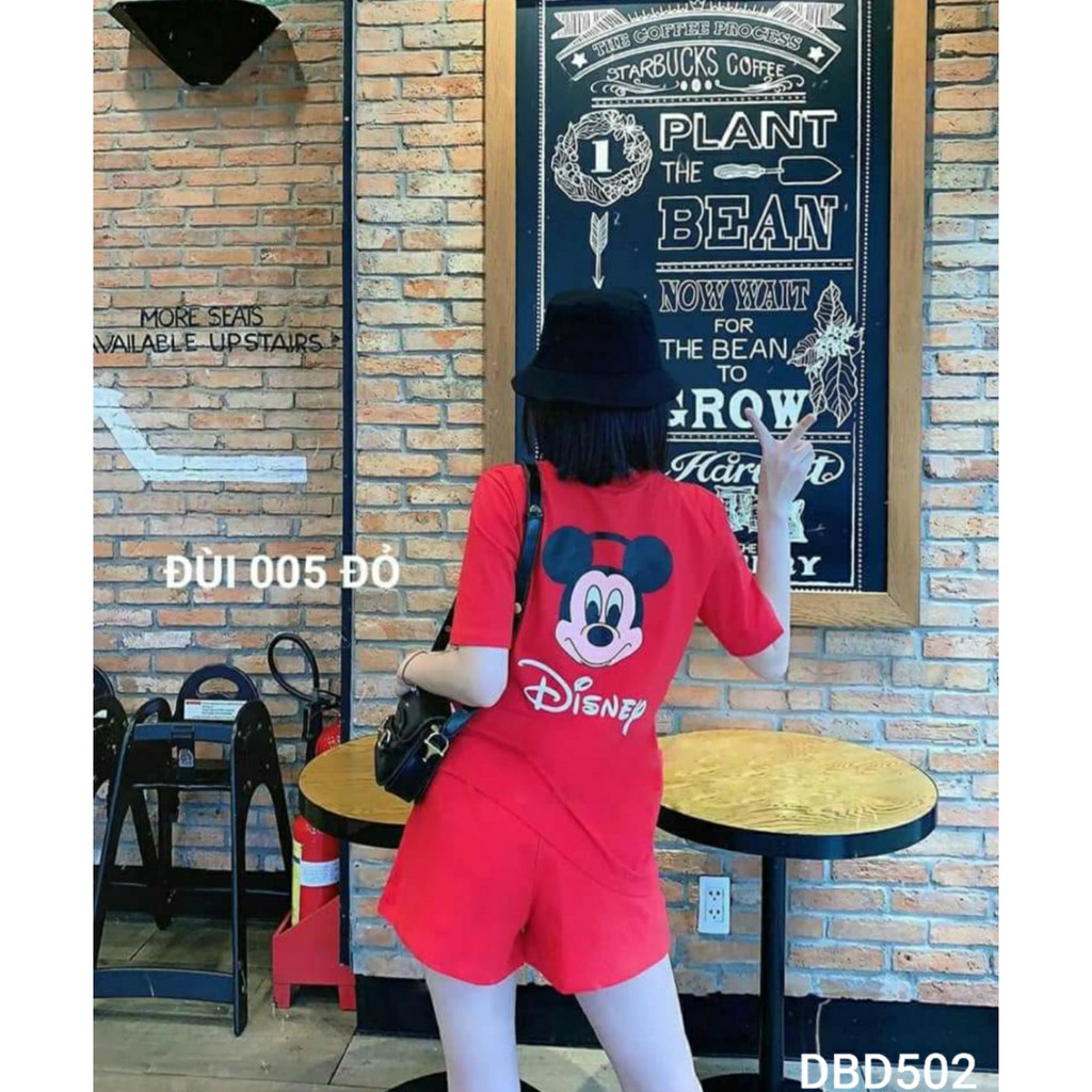 [ Ban Chạy] Đồ Bộ Mặc Nhà In Áo Quần Hình Chuột Dễ Thương Đủ Màu Size 40-65kg - DBD502 | BigBuy360 - bigbuy360.vn