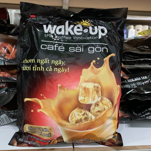 Cà phê sữa hòa tan Wake-up Café Sài Gòn ,bịch 24 gói