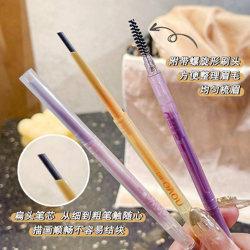 Chì Kẻ Lông Mày NOVO Hai Đầu Màu Sắc Tự Nhiên Lâu Trôi Không Thấm Nước