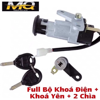 BỘ Ổ KHOÁ XE SIRIUS 2006-2014 (6 CẠNH GỒM KHOÁ  ĐIỆN VÀ KHOÁ YÊN)