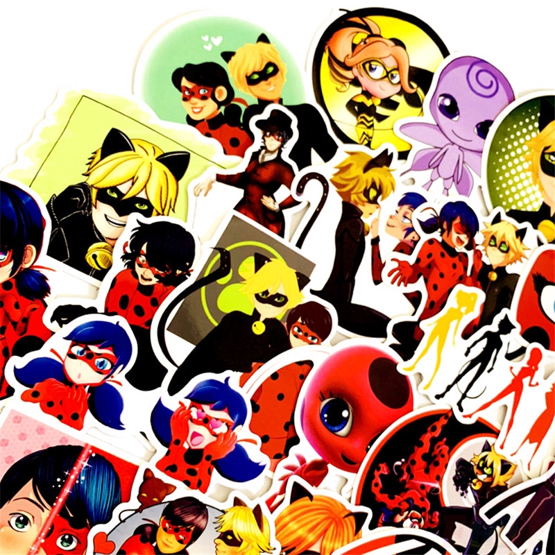 50Pcs/Set ❉ M-iraculous L-adybug Series 02 Stickers ❉ DIY Fashion Mixed Waterproof Doodle Decals Stickers
