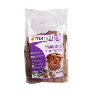 Hạt hạnh nhân hữu cơ đã tách vỏ cứng Markal 250g