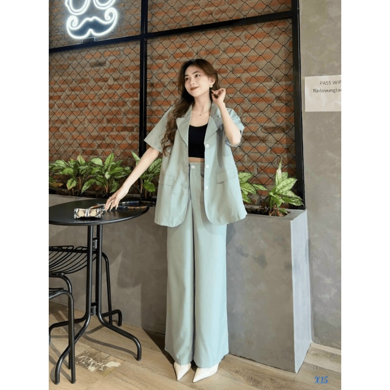 (Free Ship) SÉT FORD ĐỒ BỘ NỮ COTTON TRANG TRỌNG LỊCH SỰ TOÁT LÊN HÌNH DÁNG TỔNG TÀI CHO PHÁI NỮ UP h.h.p