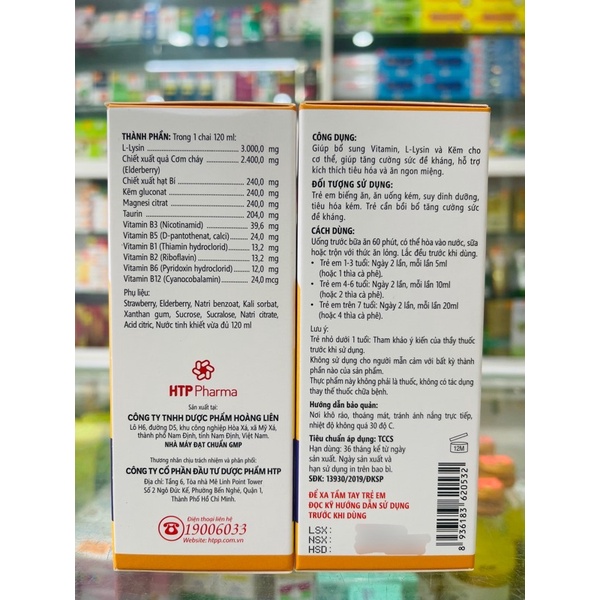 Siro ăn ngon Hoa Thiên Kids - 120ml