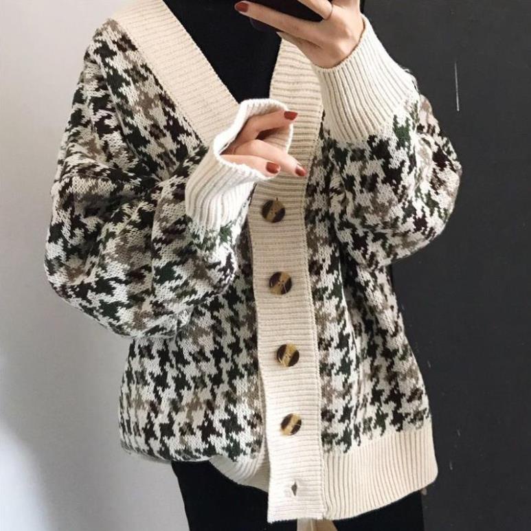 Áo cadigan nữ len thổ cẩm siêu hot, cardigan nữ dày dặn hàng Quảng Châu cao cấp