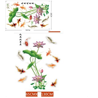 decal dán tường hoa sen