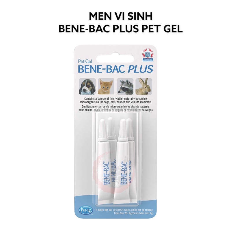 Dinh dưỡng cho mèo - men vi sinh BENE BAC PLUS PET GEL 4g