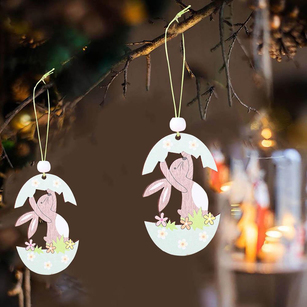 GOGOUP Phụ Kiện Treo Trang Trí Hình Thỏ Phục Sinh DIY
