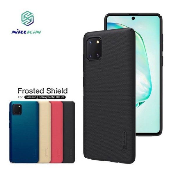 Ốp lưng Nillkin sần cho Galaxy Note 10 Lite Nhựa cứng PC chống vân tay ( Tặng giá đỡ )