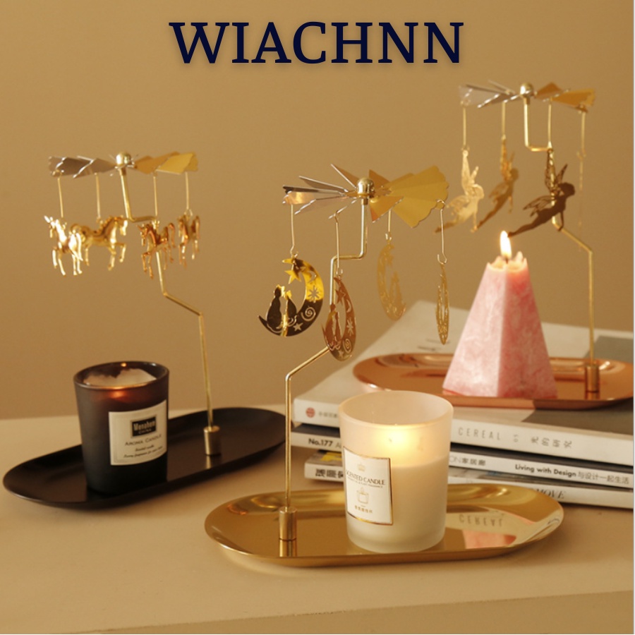 Set Phụ Kiện Chong Chóng Nến Thơm + Khay Lớn Wiachnn Màu Vàng Nhiều Mẫu Cao Cấp (Phụ Kiện Nến Thơm) CC1