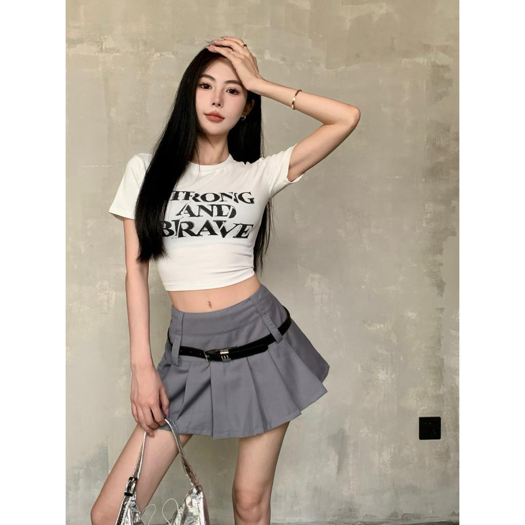 Áo Thun Tay Ngắn Cổ Tròn In Chữ Phong Cách Vintage