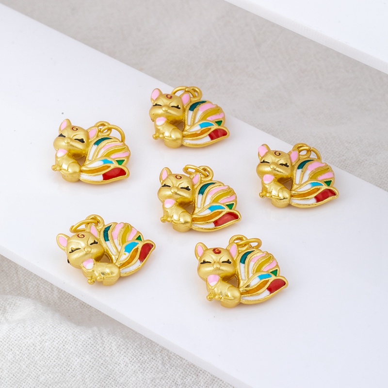 Túi Đồng 18k Mặt Dây Chuyền 13 * 14mm diy Màu Vàng Đồng Sang Trọng