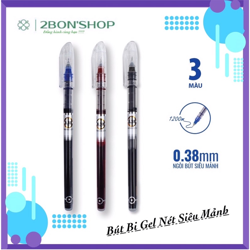 Bút bi Gel nét siêu mảnh 0.38mm STACOM - GP1038
