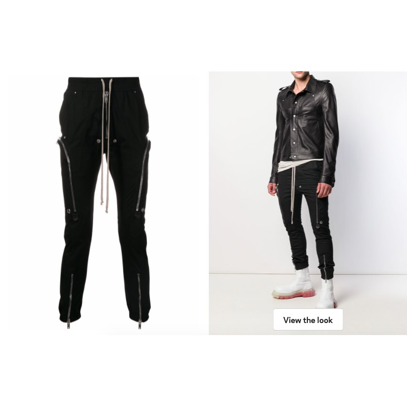 Quần Rick Owens drawstring trousers ss20