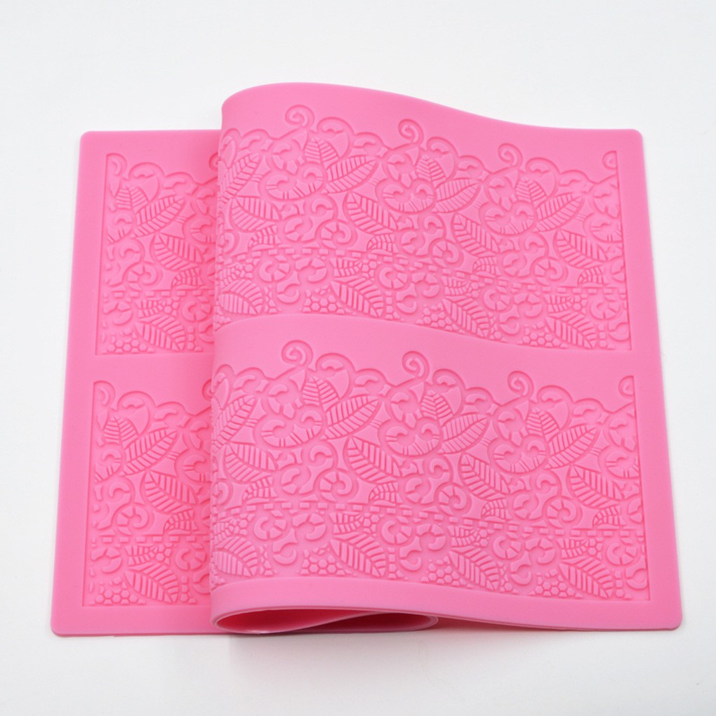 Khuôn silicone hoạ tiết ren hoa làm kẹo đường trang trí bánh