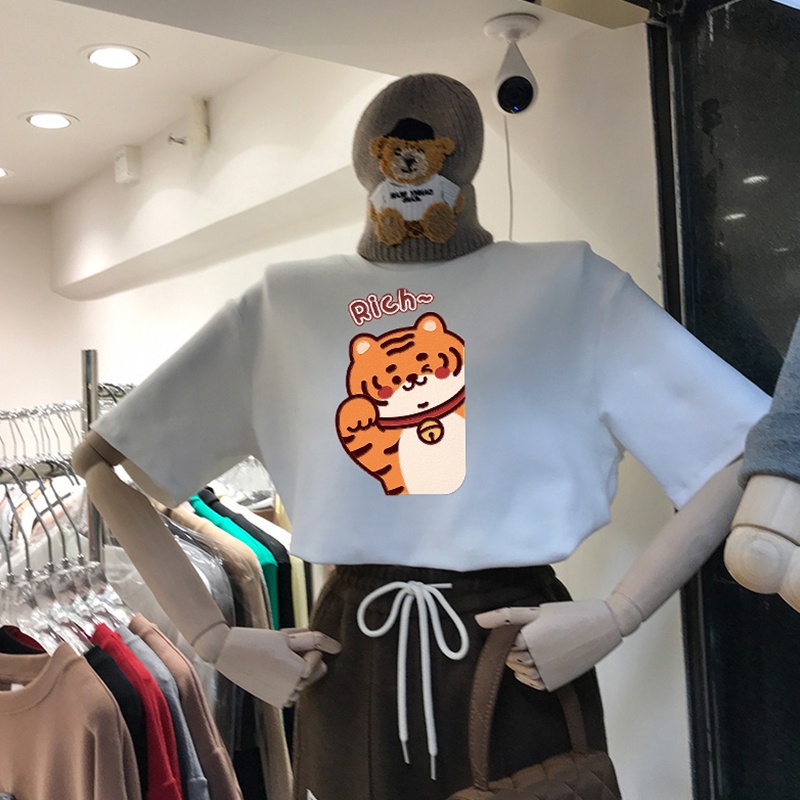 NRVP Áo thun cổ tròn tay ngắn phong cách Hàn Quốc thời trang mùa hè 2022 unisex