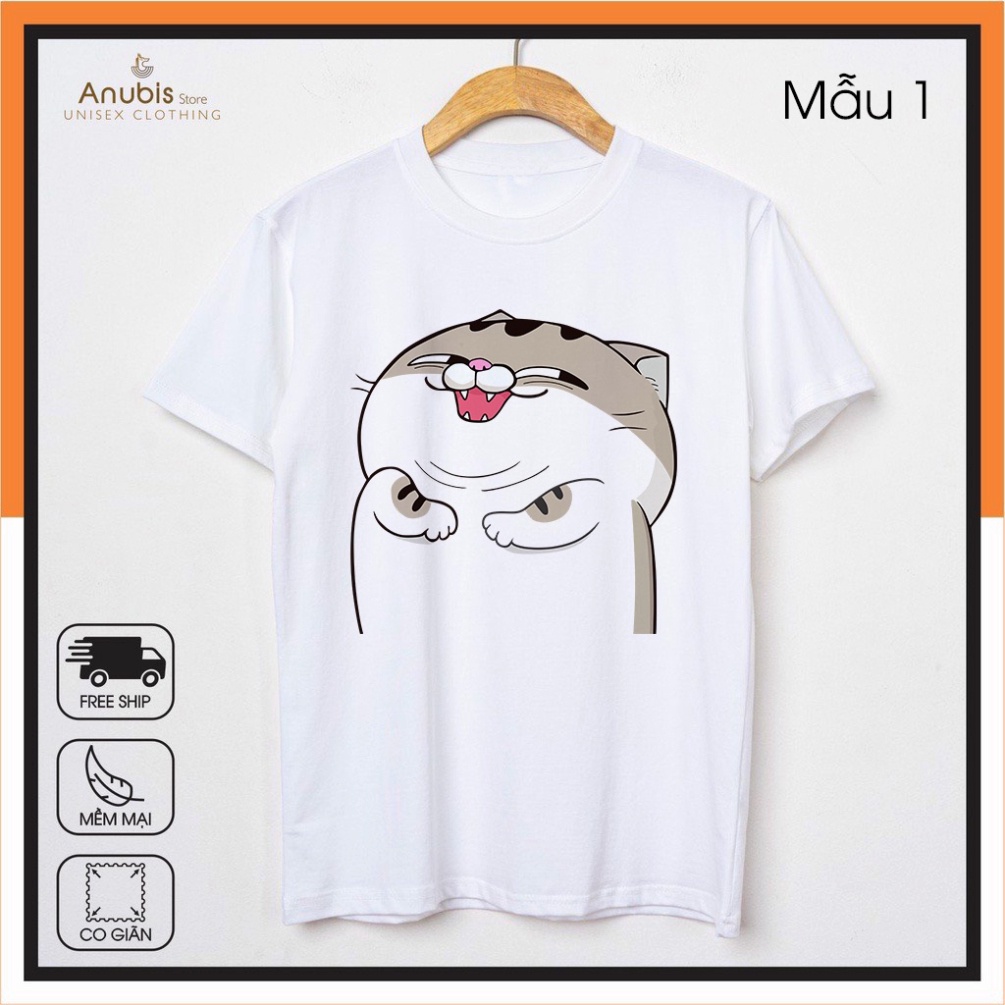 (Hàng Đẹp) Áo thun in hình Mèo Ami Bụng Bự Cute | Anubis store (ảnh thật)