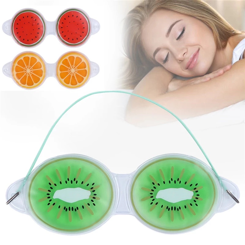 [Hàng mới về] Mặt nạ đắp mắt gel mềm họa tiết trái cây dễ thương giúp giảm mệt mỏi