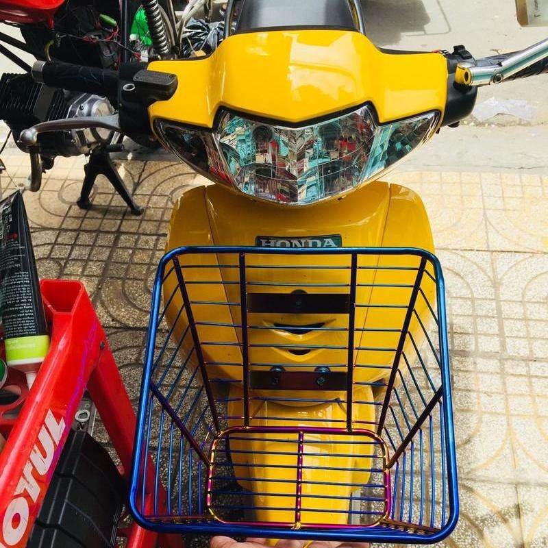 Rổ Inox xi Titan dành cho xe WAVE, DREAM, SIRIUS