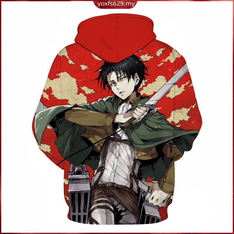 Áo Hoodie Dáng Rộng In Họa Tiết Anime Attack On Titan 3d Dành Cho Nam Và Nữ