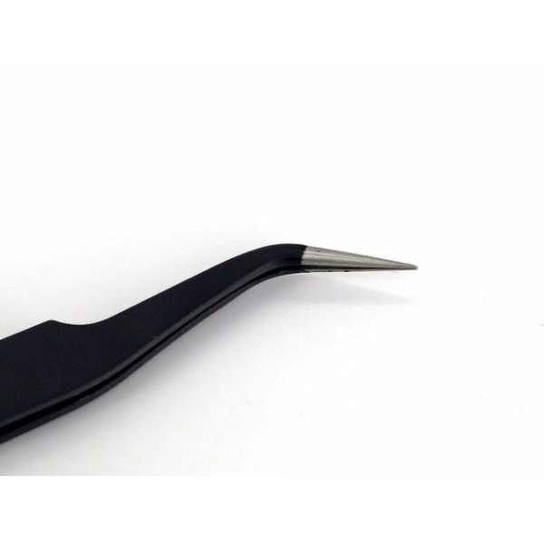 Nhíp gắp mi loại tốt thân đen hàng nhà máy có 2 mã hàng nhíp thẳng và nhíp cong