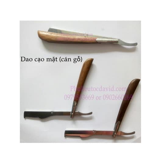 Cán Dao cạo Lông mặt - Cạo Râu cán gỗ/inox