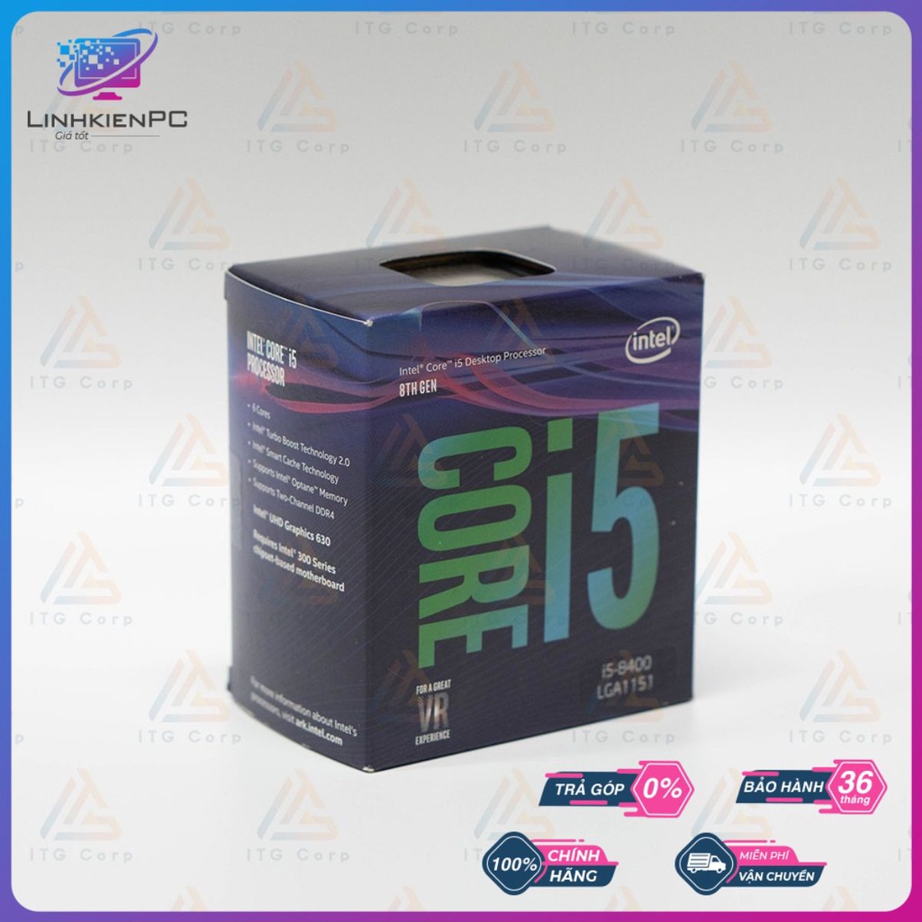 CPU INTEL CORE I5 8400 TRAY/Scket LGA 1151 - linhkienpcgiatot