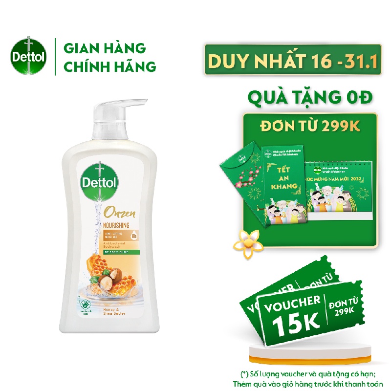 Sữa tắm Dettol kháng khuẩn dưỡng thể - Chai 950g