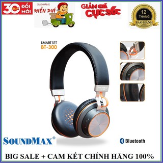 Tai nghe không dây chụp đầu Bluetooth SoundMax BT300 Hàng chính hãng