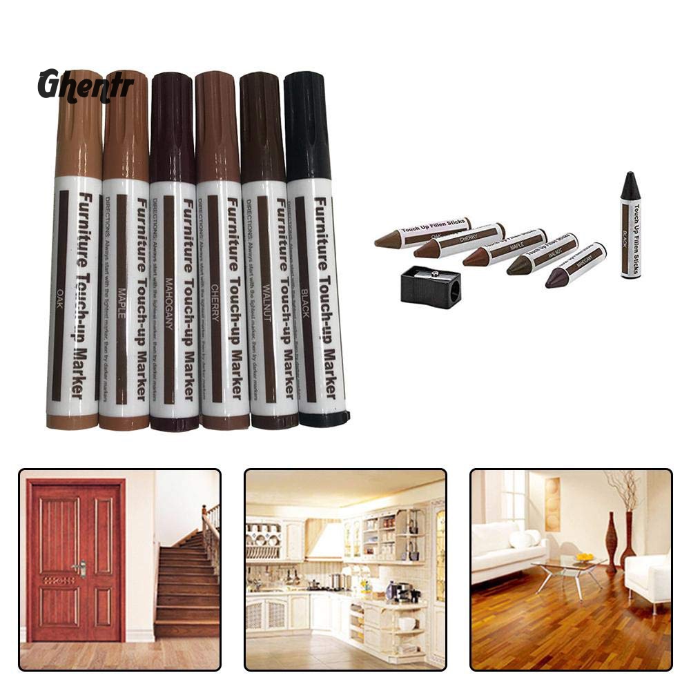 Bộ 6 bút sơn sửa chữa vết trầy xước cho sàn gỗ tiện dụng
