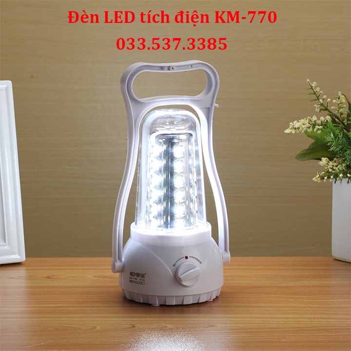Đèn pin led tích điện, đèn pin xách tay KM 770