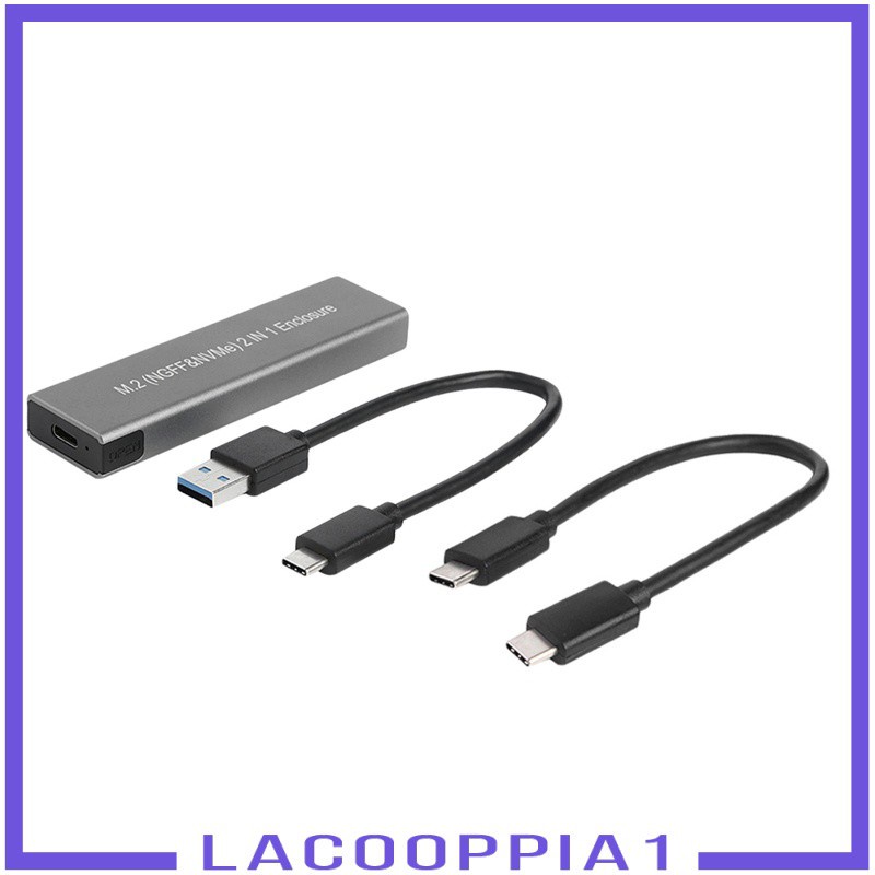 [LACOOPPIA1] Aluminum M.2 NVME to USB 3.1 Enclosure Adapter for 2230 2242 2280 NVMe SSD