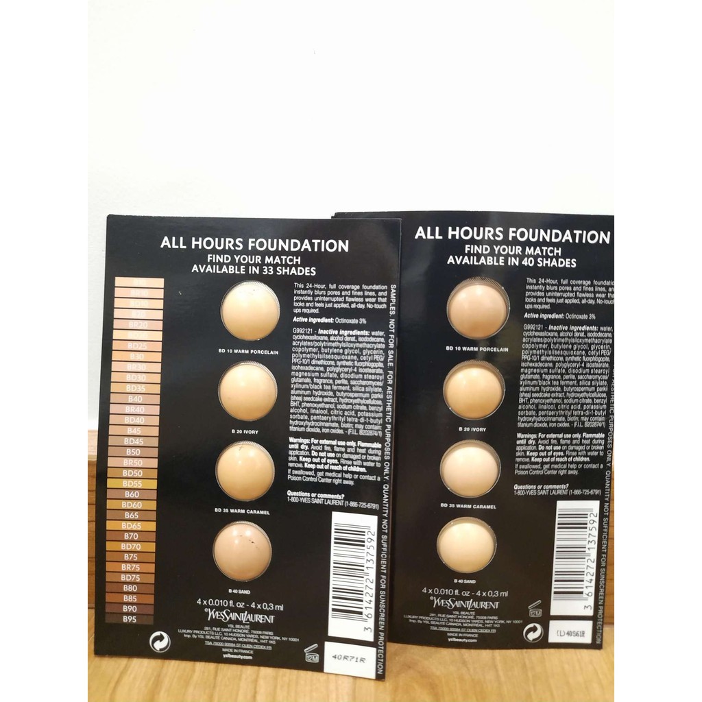 Sample kem nền dùng thử YSL all hour foundation