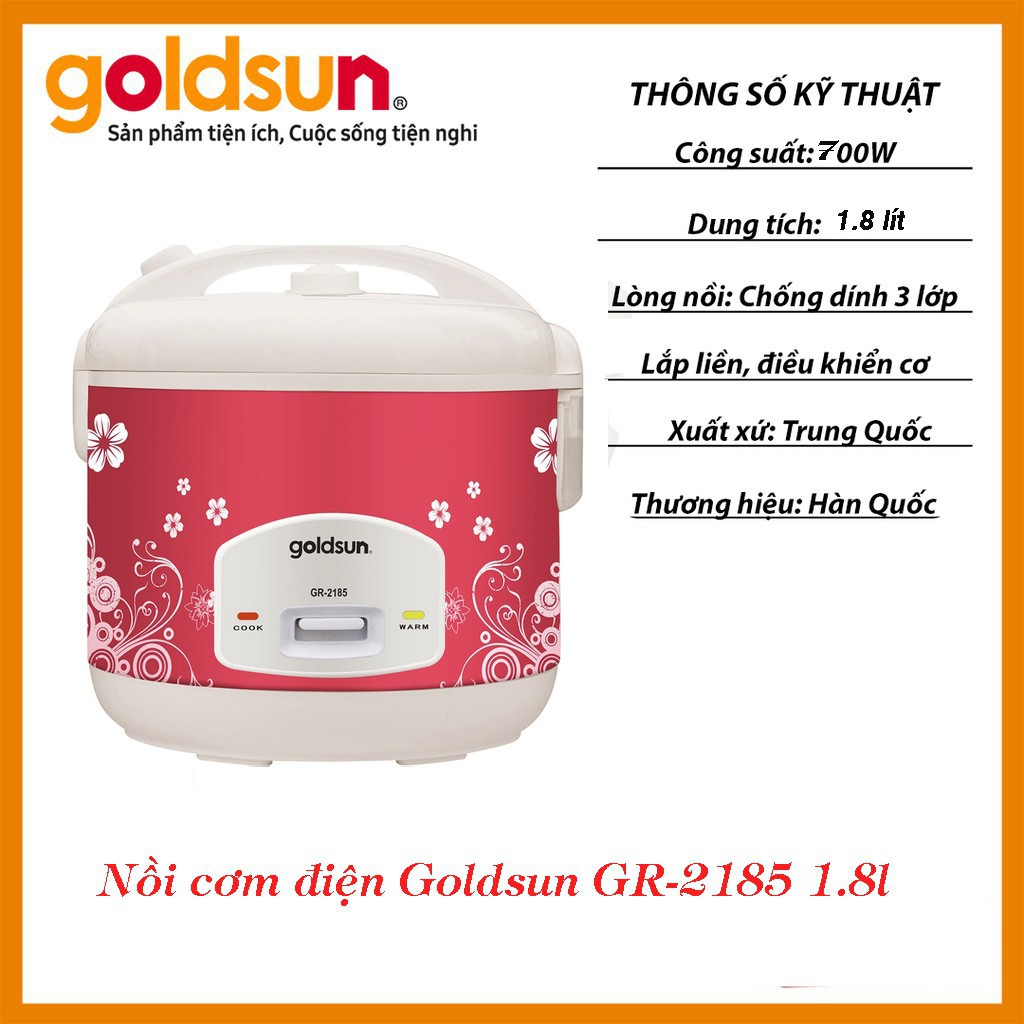 Nồi cơm điện Goldsun GR-2185 1,8l chính hãng