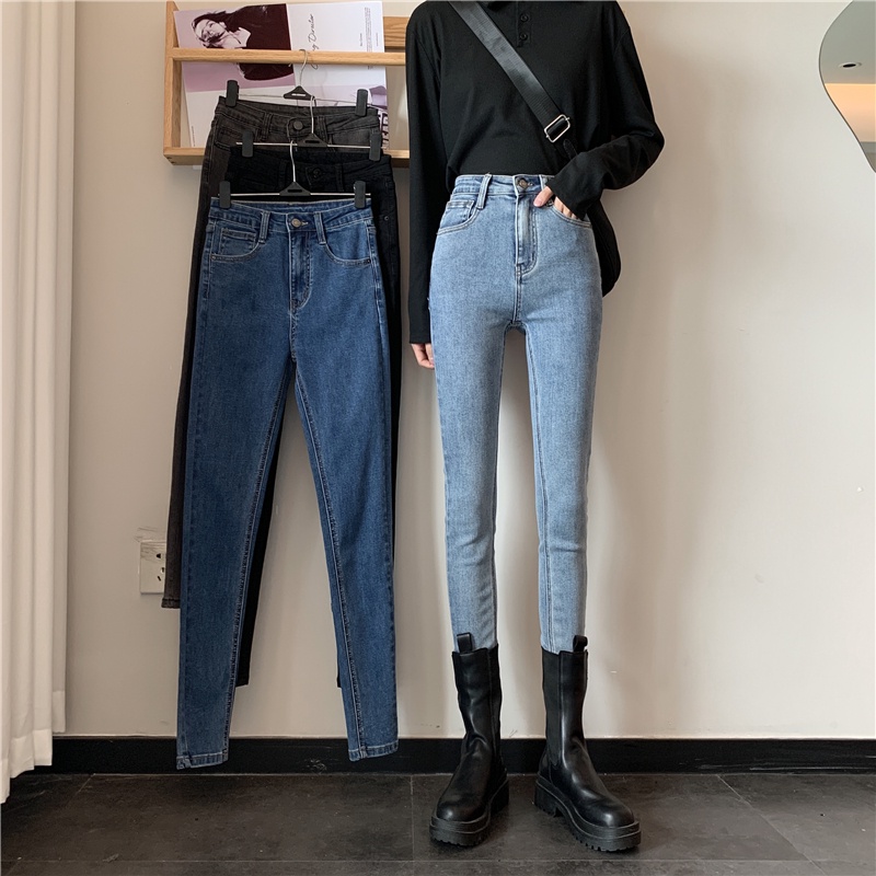 Order - Quần skinny jeans dáng ôm gấu không rách 05, kèm ảnh thật