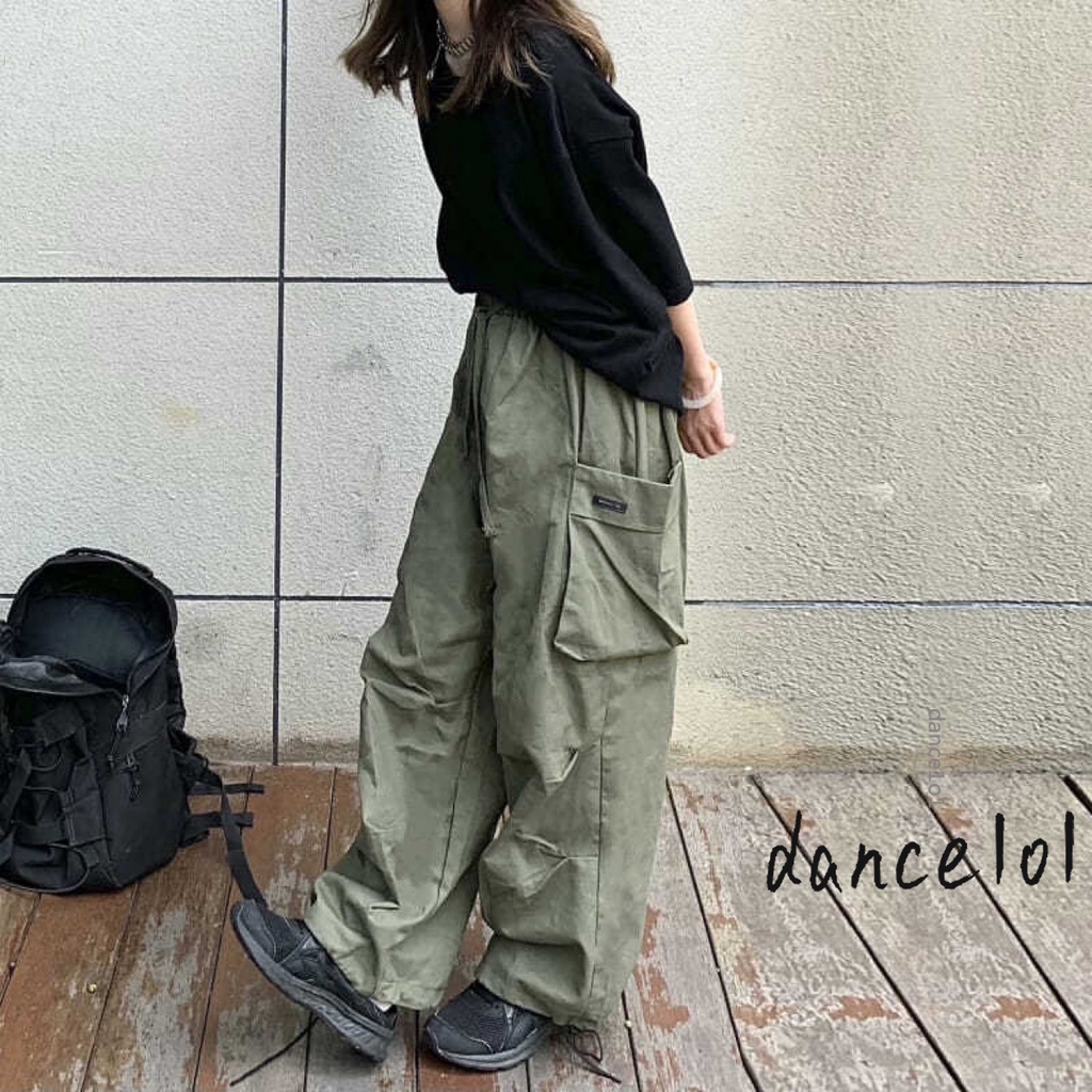 Khiêu Vũ1O1-Quần Baggy Hàn Quốc Dáng Rộng Phong Cách Punk Hàn Quốc Cho Nữ