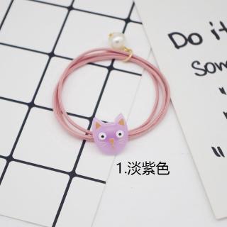 Dây buộc tóc đính mặt mèo dễ thương