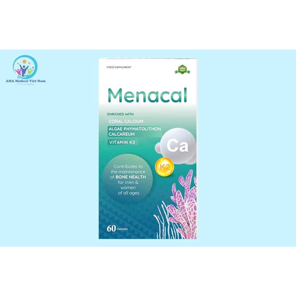 Canxi Menacal - Canxi Từ Tảo Biển Và San Hô Cho Mẹ Bầu Và Trẻ Nhỏ.Hộp 60 Viên.suckhoechomoinha