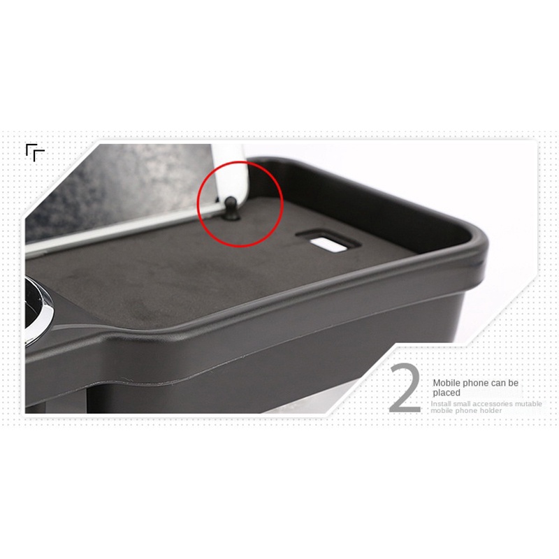 Giá Đỡ Chai Nước/Thức Ăn/Máy Tính Bảng Gấp Gọn Gắn Phía Sau Ghế Xe Hơi