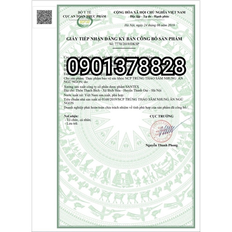 Trùng thảo sâm nhung ăn ngủ ngon kèm viên đen