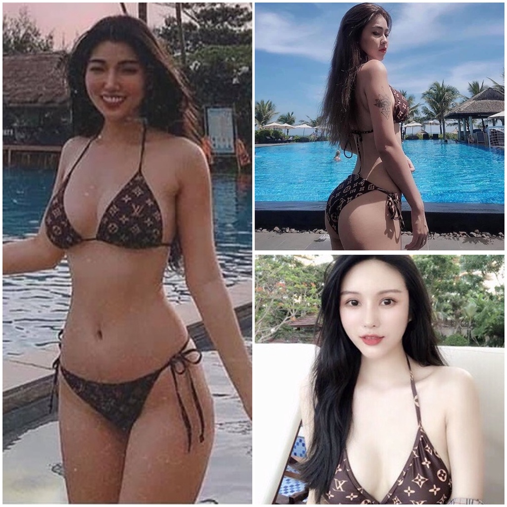 Bikini quây chữ LV Di.or sang chảnh sexy Đồ bơi nữ thời trang trẻ trung cao cấp R03