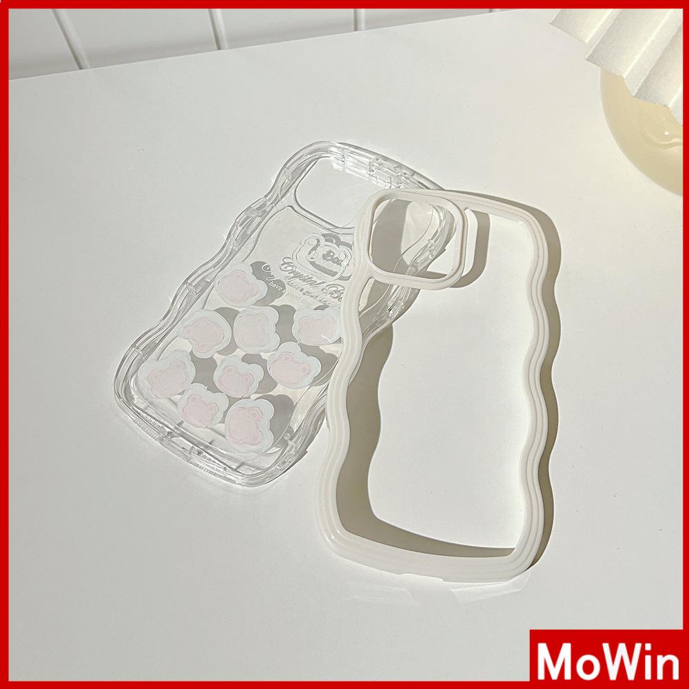 Ốp điện thoại gợn silicon 2 trong 1 in gấu thích hợp cho iPhone 11 Pro Max 13 Pro Max 12 Pro Max 7Plus xr XS Max