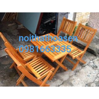 Bàn ghế gỗ xếp, thanh lý 200 bộ giá rẻ