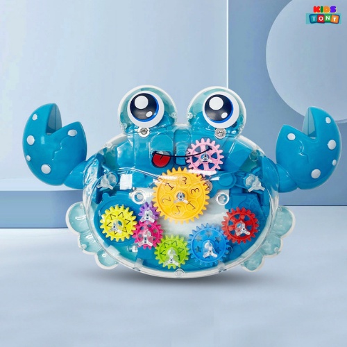 Đồ chơi con cua chạy pin tự động phát nhạc và đèn, cua đồ chơi cu te dễ thương vui nhộn cho bé Tony kids