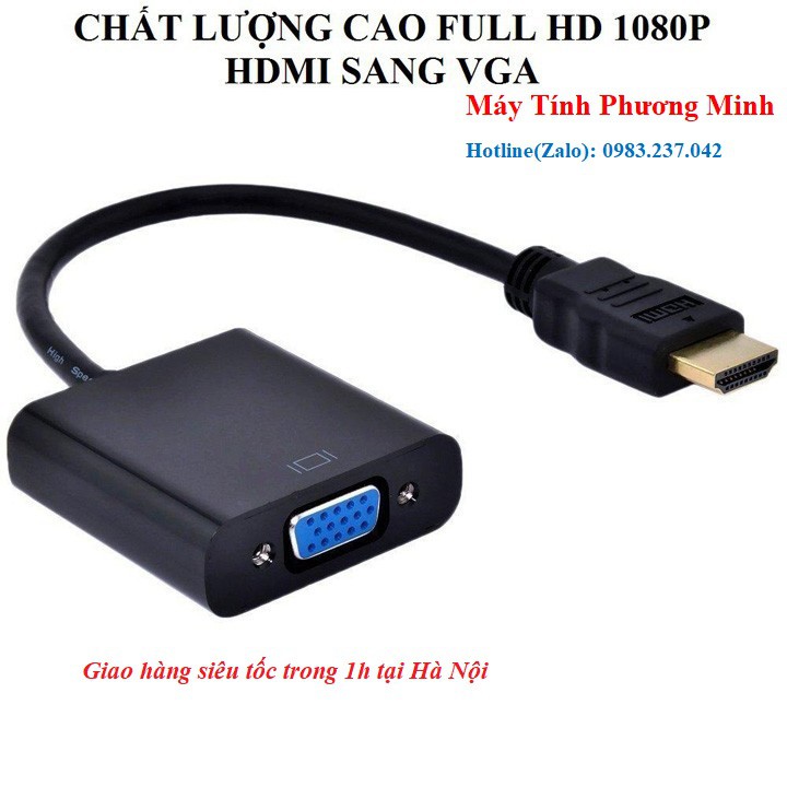 [Mã ELHACE giảm 4% đơn 300K] Cáp chuyển đổi HDMI sang VGA (20cm)- Hdmi to vga