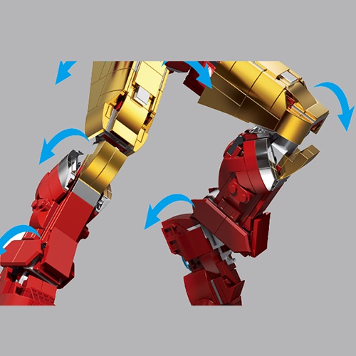 New Đồ chơi Lắp ráp Mô hình siêu anh hùng Super Marvel Iron Man MK85 Mecha Tony Stark 6009