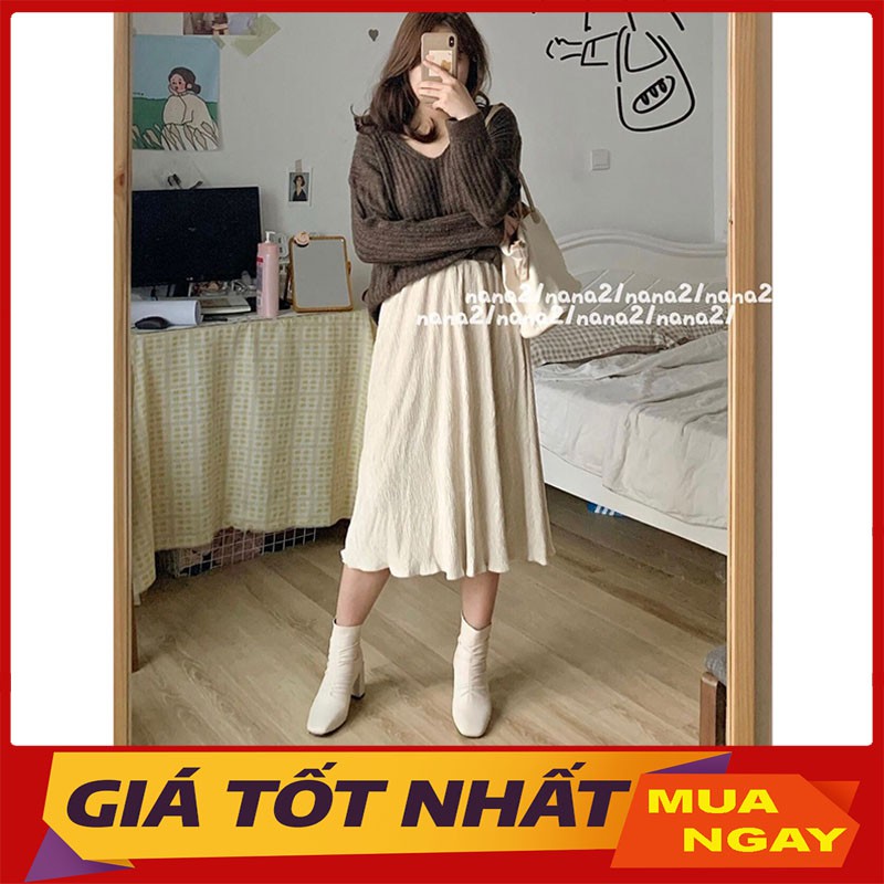 Chân Váy Nữ Vải Dập Nhăn Lên Phom Cực Xinh M1546
