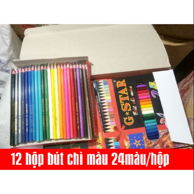 Bút chì màu 24 màu (12 hộp)