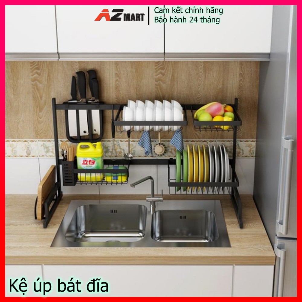 Kệ Úp Bát Đĩa, Giá Úp Bát Trên Bồn Rửa Cao Cấp Rộng 85cm